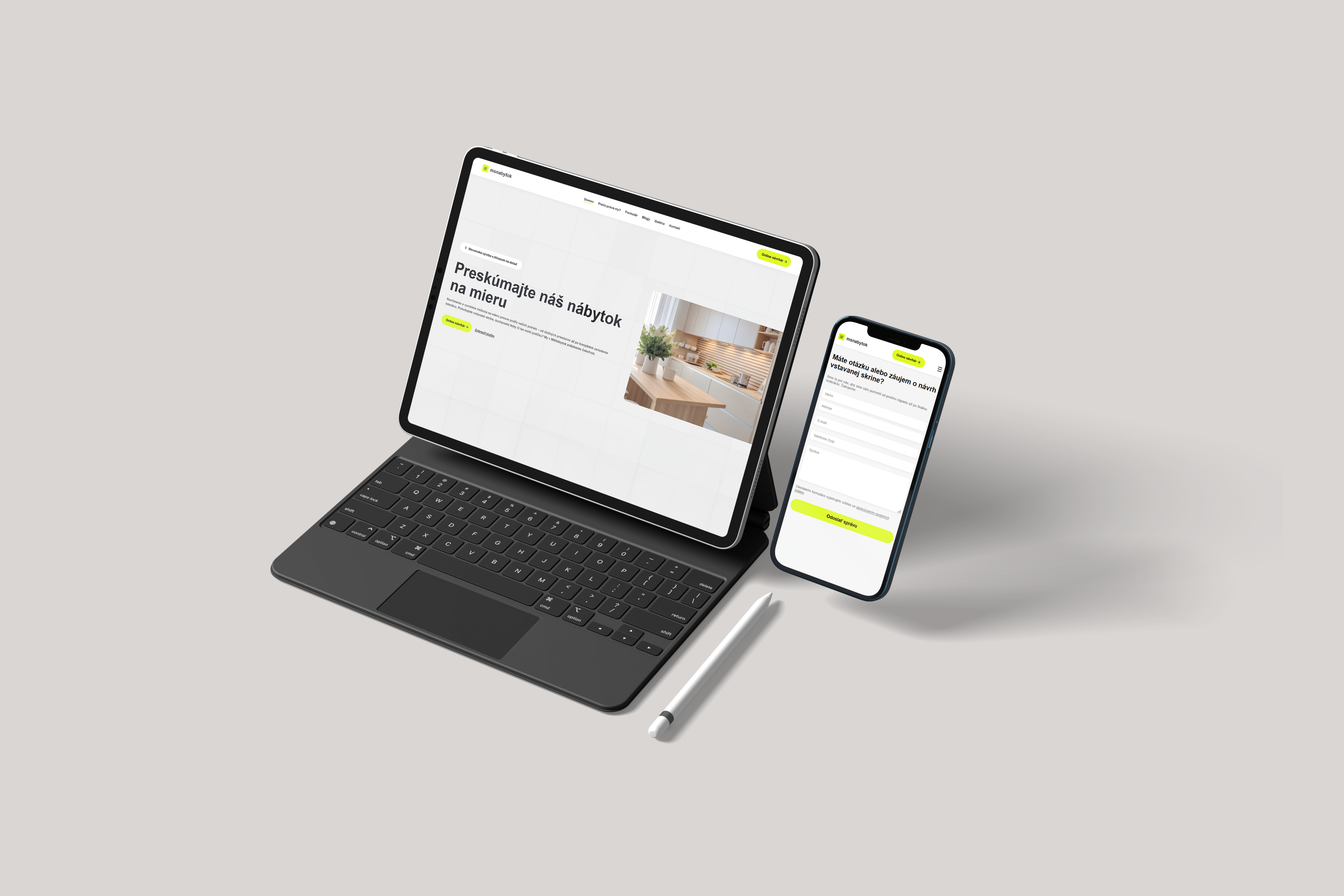 MSNábytok Custom Furniture Website - Project by Manlix Agency